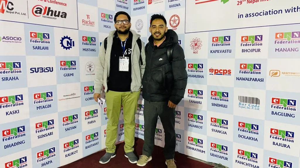Bimal Raj Paudel and Rupak Khadka at CAN Info Tech.